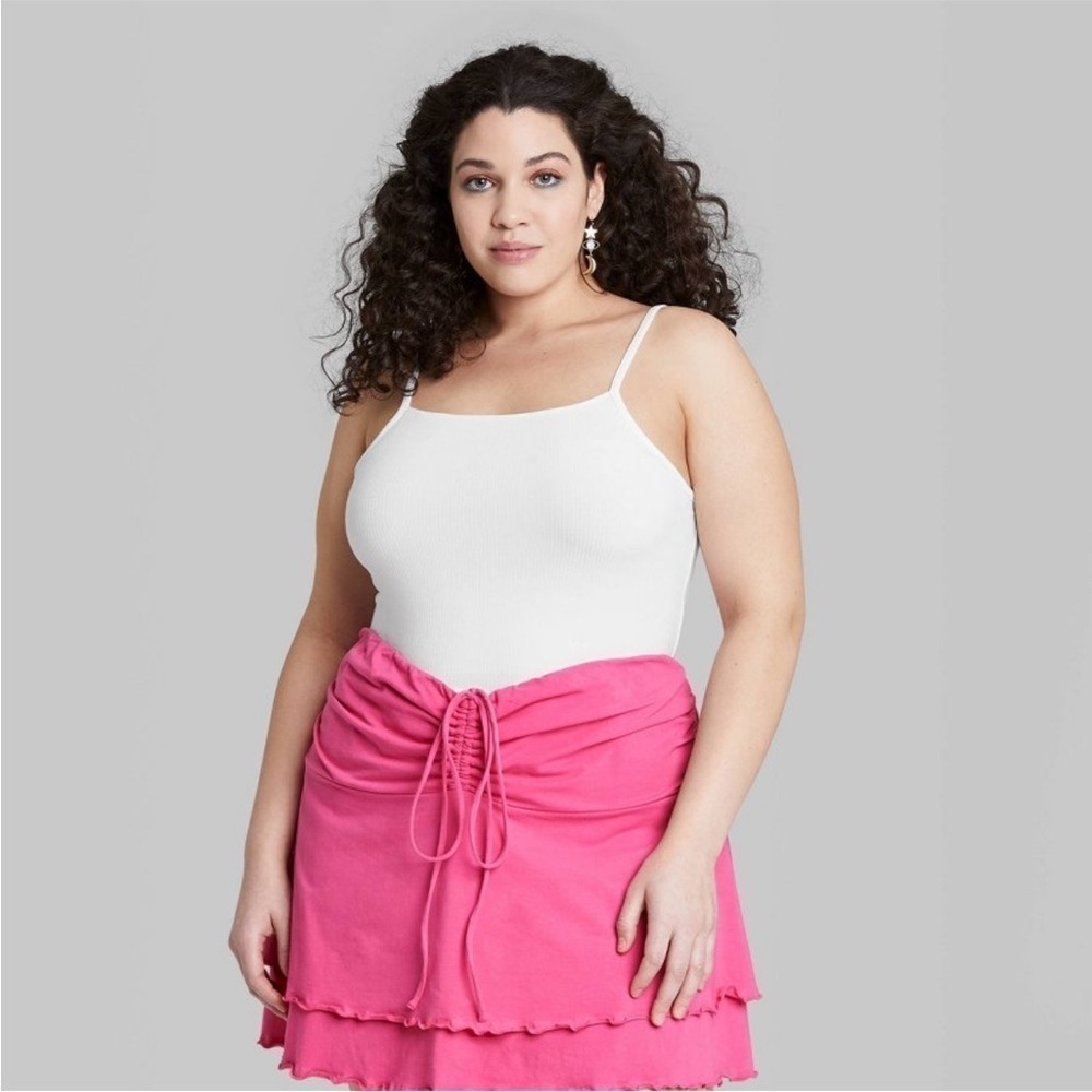 Women's Size Spaghetti Strap Bodysuit - Wild Fable White Size M - Picture 2 of 11